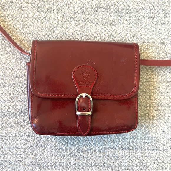 Red/brown Italian leather purse. Purchased in Italy. Never used. - Picture 2 of 7